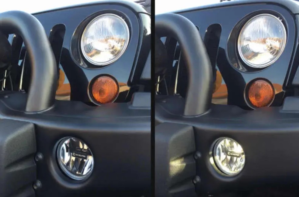 KC | 4" GRAVITY LED G4 FOG BEAM | 866 LUMENS EA | JK 2DR/4DR 2007-2017 | PAIR - Image 4