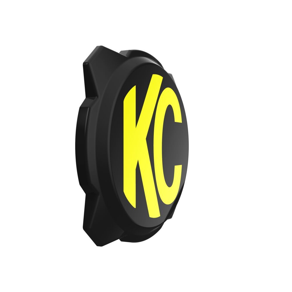 KC | 6" PRO6 GRAVITY LIGHT COVER | BLACK W/ YELLOW KC LOGO EA - Image 4