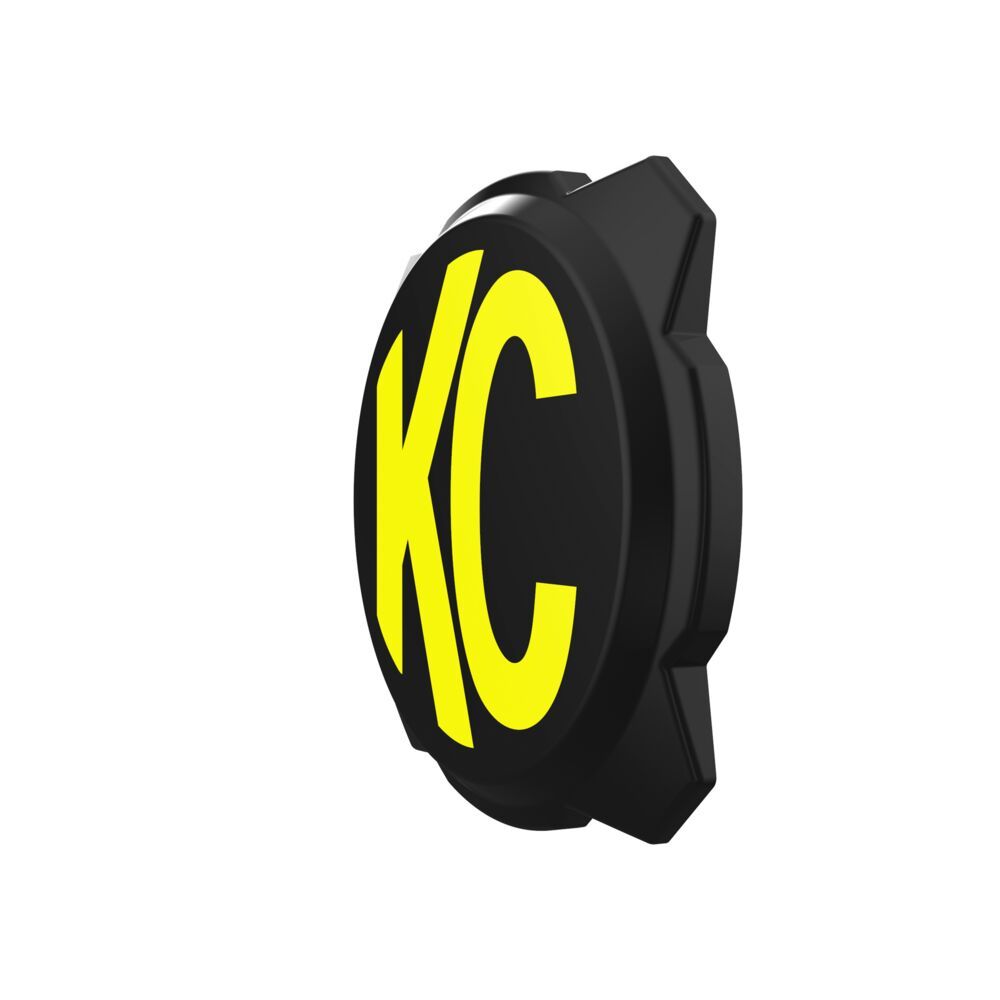 KC | 6" PRO6 GRAVITY LIGHT COVER | BLACK W/ YELLOW KC LOGO EA - Image 2