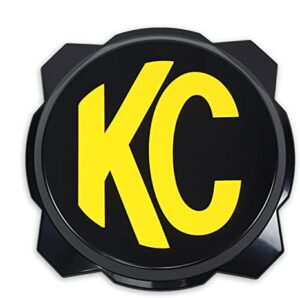 KC | 6" PRO6 GRAVITY LIGHT COVER | BLACK W/ YELLOW KC LOGO EA