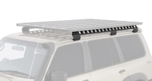 Alternative view of Rhino Rack | Backbone Mounting System | Long Guttermount Backbone (Curved Gutters) | Y61 4DR/LC80