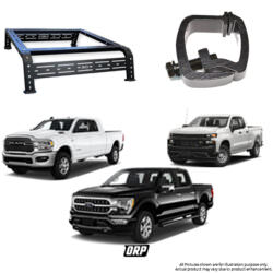 RCI | 12″ SPORT BED RACK STEEL FOR SHORT AND STANDARD BED | F150/GM 1500 2500/RAM 1500 2500 | C-CLAMP FOR DRILL FREE INSTALL