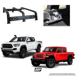RCI | 12″ HD BED RACK STEEL UNIVERSAL BED | JT/TACOMA | FACTORY ACCESSORY RAILS MOUNTS FOR DRILL FREE INSTALL