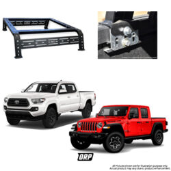 RCI | 12″ SPORT BED RACK STEEL UNIVERSAL BED | JT/TACOMA | FACTORY ACCESSORY RAILS MOUNTS FOR DRILL FREE INSTALL