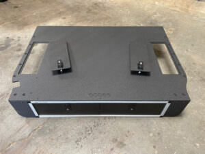 Alternative view of GOOSE GEAR | SIDE X SIDE DRAWER MODULE 50/50 W/ FITTED TOP PLATE | LC200 2008-2021 | BLACK