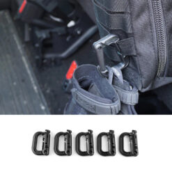BUILTRIGHT | LOCKING TECH PANEL CARABINERS | BLACK | 5 PC KIT