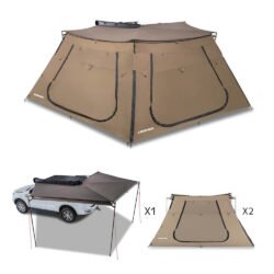 RHINO RACK | BATWING AWNING LEFT & BATWING TAPERED EXTENSION WITH DOOR