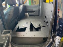 GOOSE GEAR | SECOND ROW SEAT DELETE PLATE SYSTEM | 60% DRIVER SIDE (W/FACTORY B&O SUBWOOFER CENTER WALL W/EXTERIOR PORT) | F150/RAPTOR SUPERCREW 2021+