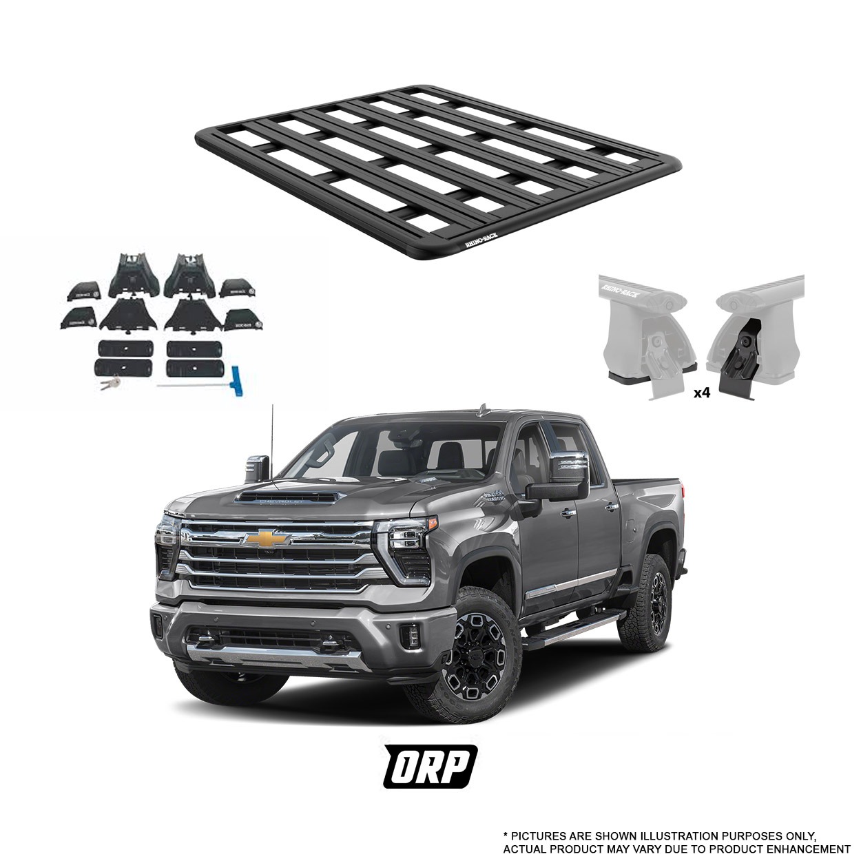 RHINO-RACK | PIONEER PLATFORM 6 | GM 2500HD SILVERADO/SIERRA CC 2020+ | BB 1500MM x 1430MM