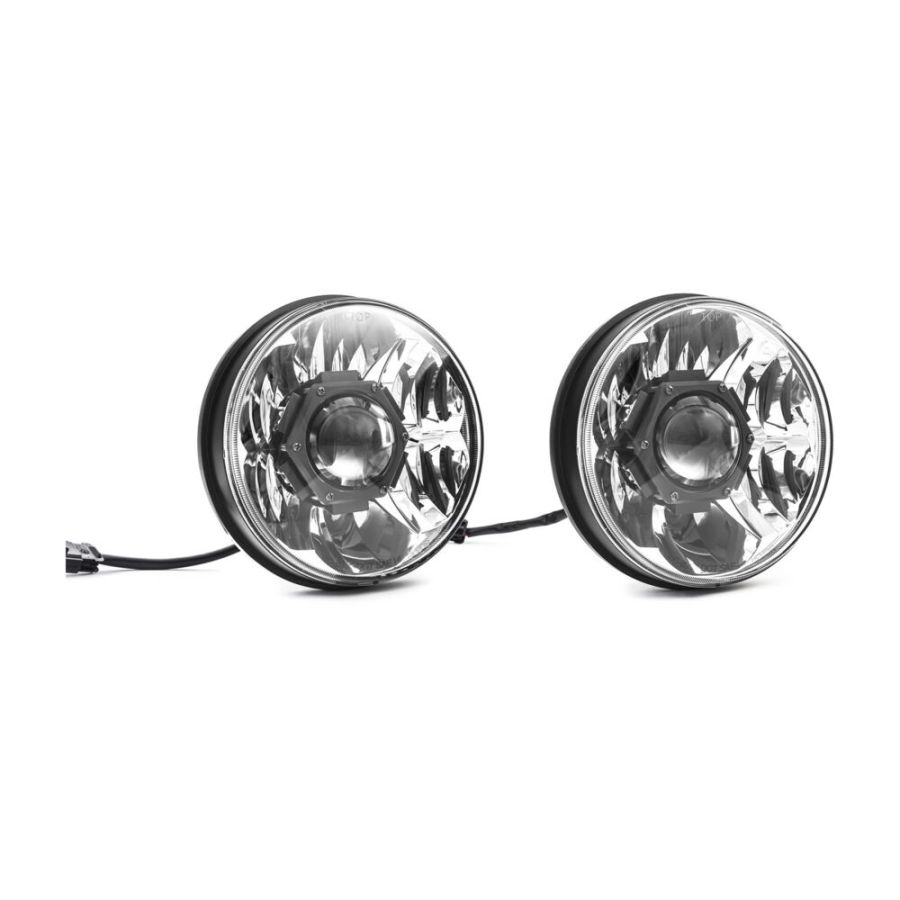 KC | 7" GRAVITY LED PRO DRIVING BEAM HEADLIGHT | (L/ 2967 H/ 2575 LUMENS EA) | JEEP | PAIR