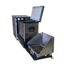 GOOSE GEAR | CAMPKITCHEN 2.51 22-3/16"W X 25"D MODULE FOR 18"W X 26.7"D X 20"H FRIDGE | BLACK | SECOND ROW SEAT DELETE SUPPORT