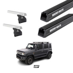 RHINO-RACK | HEAVY DUTY BAR WITH  RL LEG (X2) | BLACK | 1375MM | JIMNY 2020+