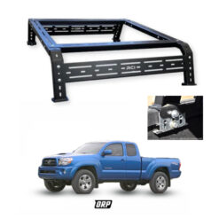 RCI | 12″ SPORT BED RACK STEEL BLACK POWDER COAT5′ BED (46″) & RAIL MOUNT FOR DRILL FREE INSTALLATION | TACOMA 2005+