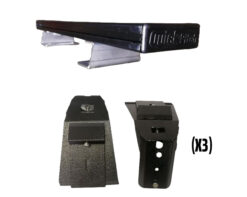 QUICK PITCH | 1650MM LOAD BAR BLACK W/ END CAPS & SS BRACKETS (X3) & GUTTER MOUNT (X2) KIT | GRENADIER